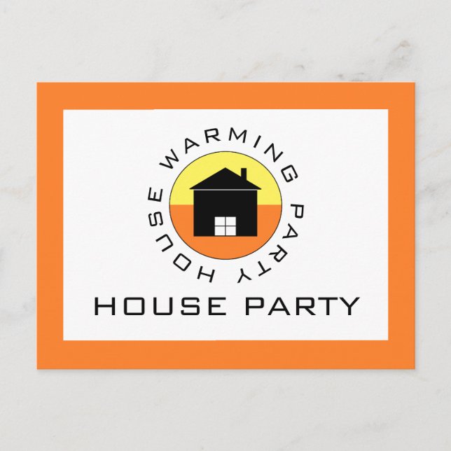 Citrus House Logo, Housewarming Party Invitation (Front)