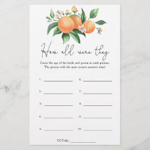 Citrus - How old were they bridal game