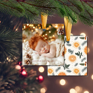 Citrus Hygge Christmas  Ceramic Ornament