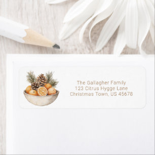 Citrus Hygge Christmas Return Address Label