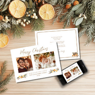 Citrus Hygge Christmas Scripture Flat Holiday Card