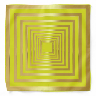 Citrus island gold striped elegant dog Bandana