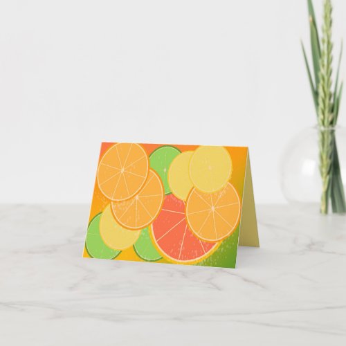 Citrus Joy Note card blank inside