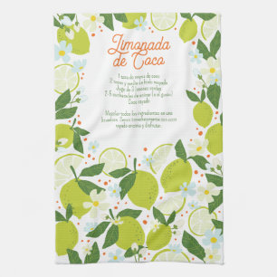 Citrus Kitchen Tea Towel - Recipe Design