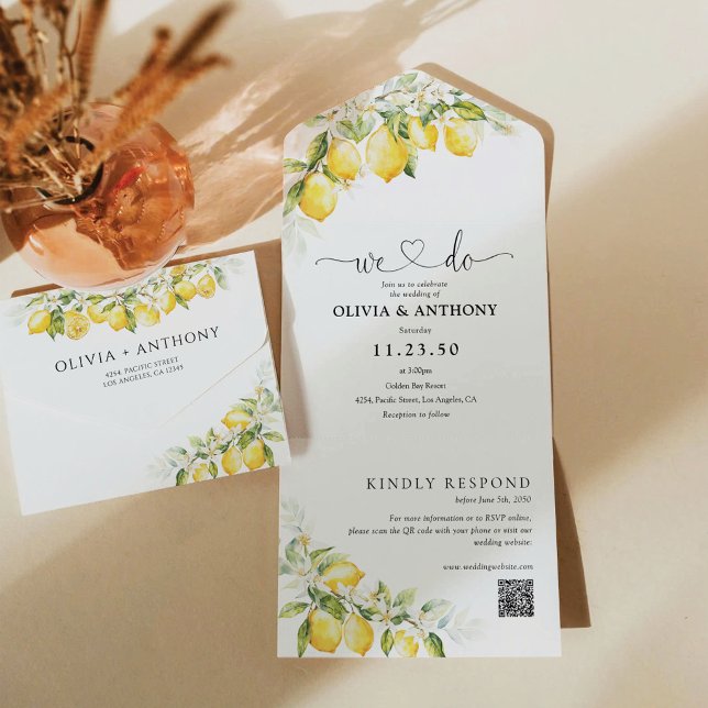 Citrus Lemon All in One Wedding Invite (Creator Uploaded)