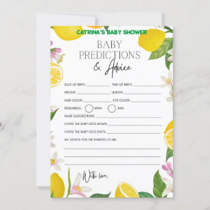 Citrus Lemon Baby Shower - Editable Name, 5x7 Invitation