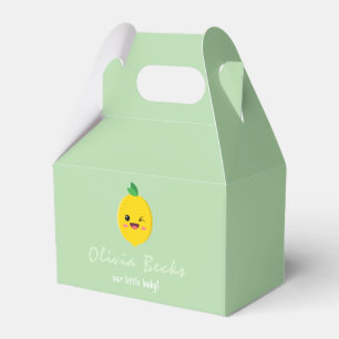 Citrus Lemon Baby Shower Favor Boxes