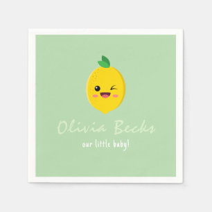 Citrus Lemon Baby Shower Napkins