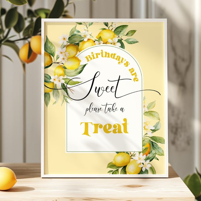 Citrus lemon Birthdays are sweet take a treat Poster (Creator Uploaded)
