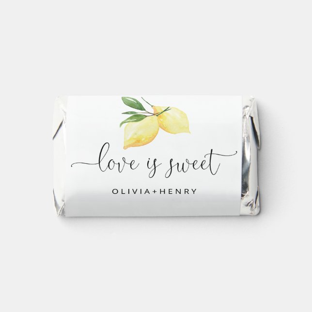 Citrus Lemon Bridal Shower Hershey's  Hershey's Miniatures (Front)