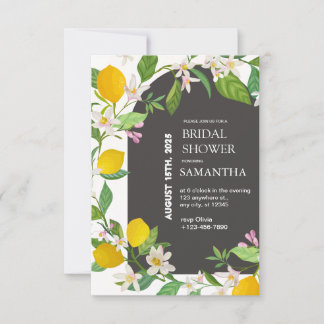 Citrus Lemon Bridal Shower Invitation