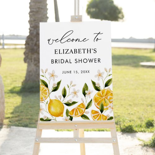 Citrus Lemon Bridal Shower Welcome Sign