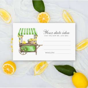 Citrus Lemon - Date night ideas \ Date jar  Enclosure Card