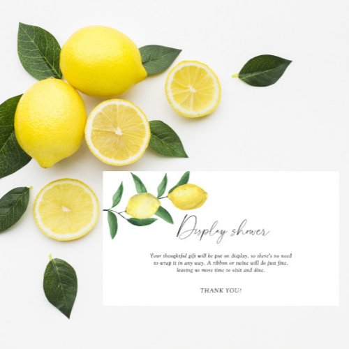 Citrus lemon _ display shower enclosure card