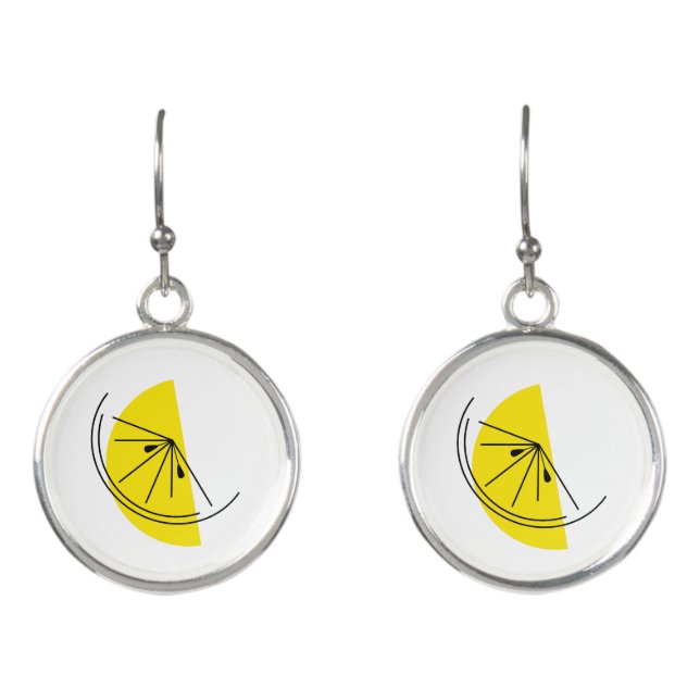Citrus Lemon earrings (Front)