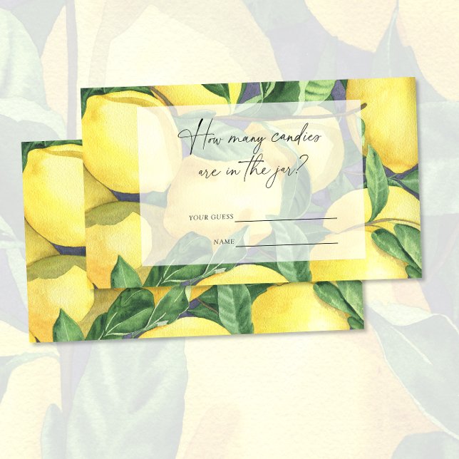 Citrus lemon - Guess how many candies game Enclosure Card (Creator Uploaded)