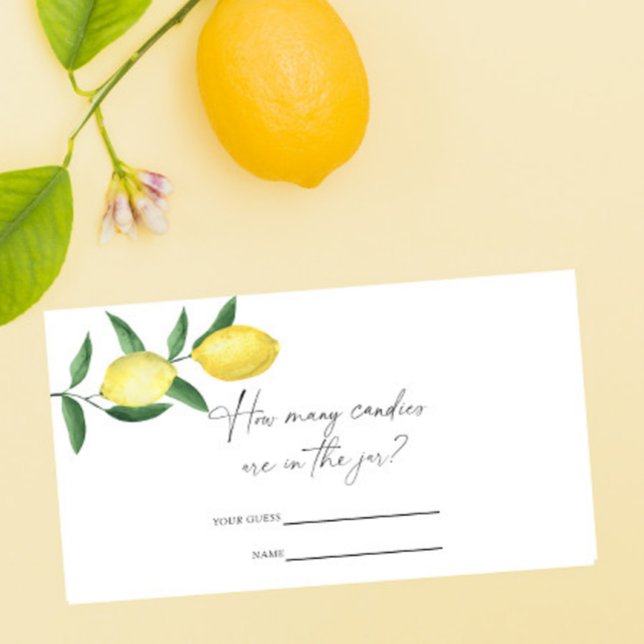 Citrus lemon - Guess how many candies game Enclosure Card (Creator Uploaded)