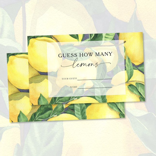 Citrus lemon - Guess how many lemons Enclosure Card (Creator Uploaded)