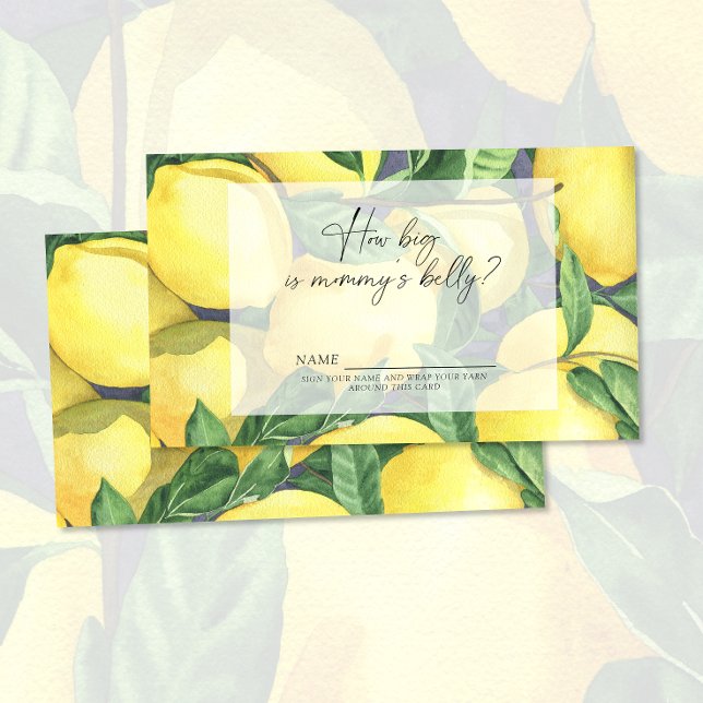 Citrus lemon - How big is mommy's belly game Enclosure Card (Creator Uploaded)