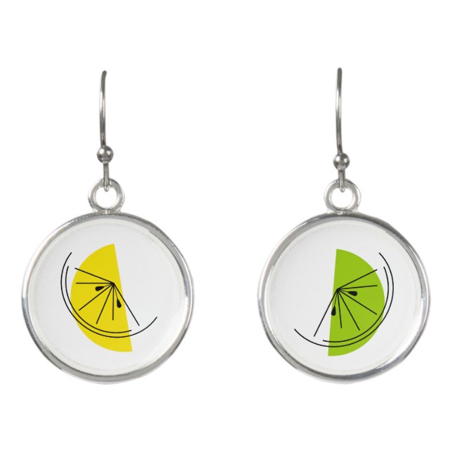 Citrus Lemon Lime earrings (Front)