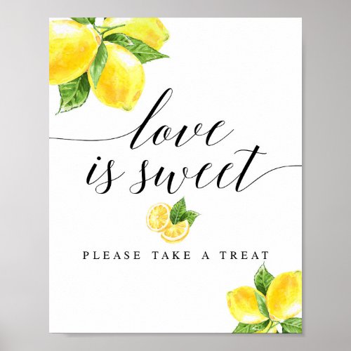 Citrus Lemon Love is Sweet Sign 8x10