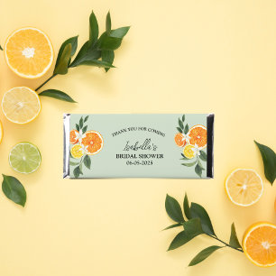 Citrus Lemon Main Squeeze Bridal Shower Greenery Hershey Bar Favors