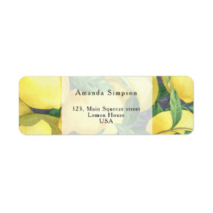 Citrus Lemon - Mama's main squeeze baby shower Label