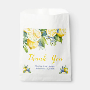 Citrus Lemon Mediterranean Bridal Shower Favor Bag