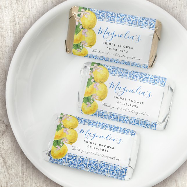 Citrus Lemon Mediterranean Bridal Shower Hershey's Miniatures (Creator Uploaded)