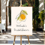 Citrus Lemon Minimalist Line Drawing Bridal Shower Foam Board<br><div class="desc">Citrus Lemon Minimalist Line Drawing Bridal Shower Foam Board</div>