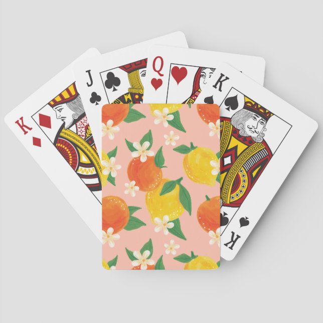 Citrus Lemon Orange Playing Cards (Back)