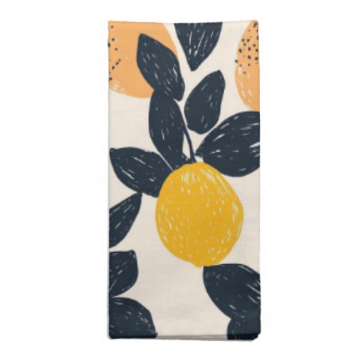 Citrus Lemon Oranges Abstract Modern Pattern Cloth Napkin