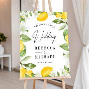 Citrus Lemon Orchard Wedding Welcome Sign