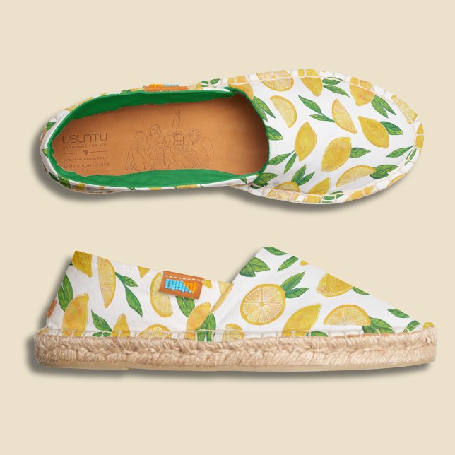 Citrus Lemon pattern Espadrilles (Citrus lemon pattern espadrilles)