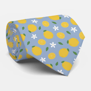 Citrus Lemon Pattern Neck Tie