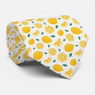 Citrus Lemon Pattern Neck Tie