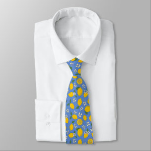 Citrus Lemon Pattern Neck Tie