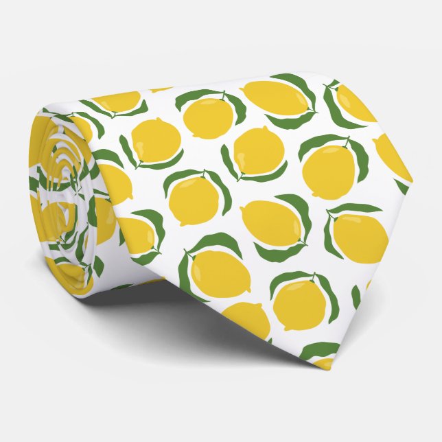 Citrus Lemon pattern Neck Tie (Rolled)