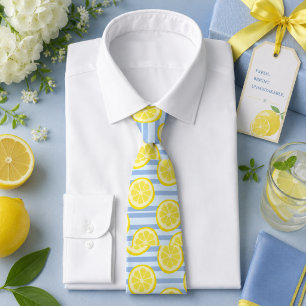 Citrus Lemon pattern Neck Tie