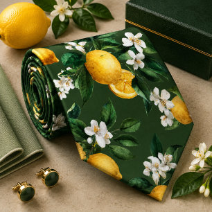 Citrus Lemon pattern Neck Tie