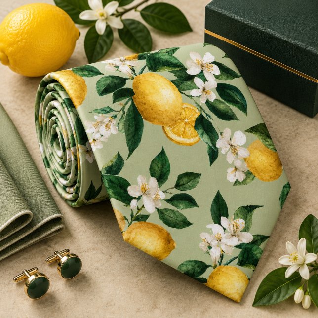 Citrus Lemon pattern Neck Tie (Creator Uploaded)