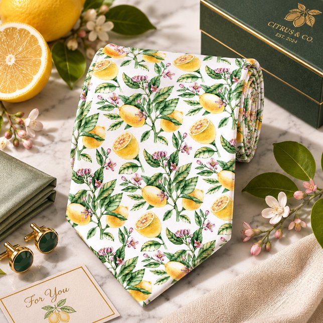 Citrus Lemon pattern Neck Tie (Creator Uploaded)