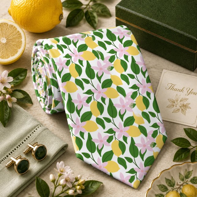 Citrus Lemon pattern Neck Tie (Creator Uploaded)
