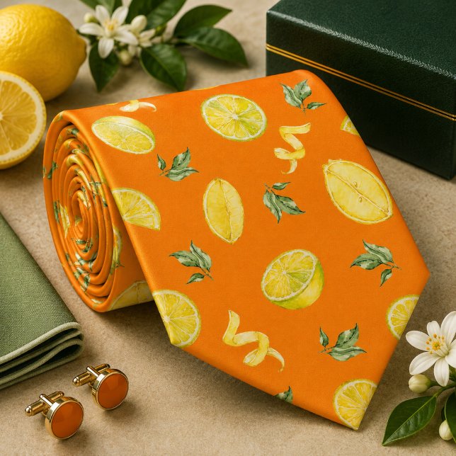 Citrus Lemon pattern Neck Tie (Creator Uploaded)