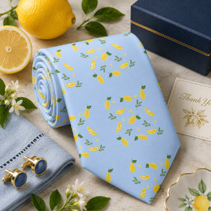 Citrus Lemon pattern Neck Tie
