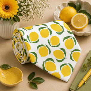 Citrus Lemon pattern Neck Tie