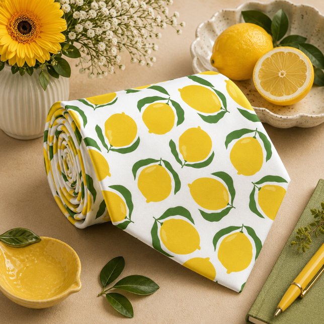 Citrus Lemon pattern Neck Tie (Creator Uploaded)