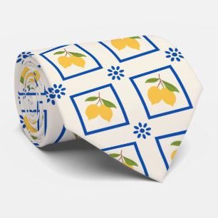 Citrus Lemon Pattern Neck Tie