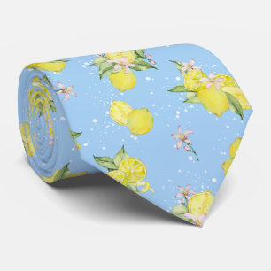  Citrus Lemon Pattern Neck Tie