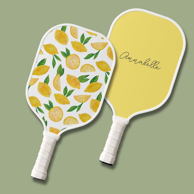 Citrus lemon pattern pickleball paddle (Citrus lemon pickleball paddle. Personalize with your own name one side. )